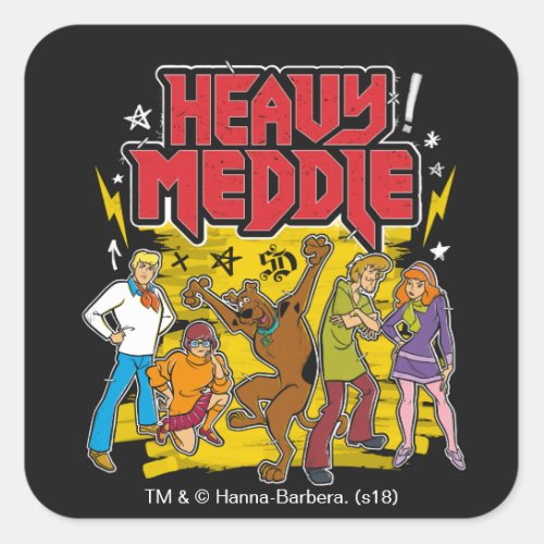 Scooby_Doo  Heavy Meddle Graphic Square Sticker