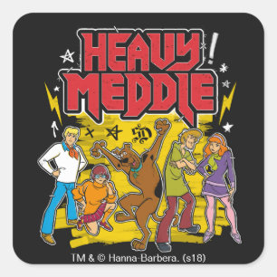 Scooby-Doo "Heavy Meddle" Graphic Square Sticker