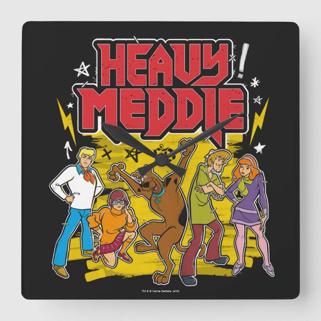 Scooby-Doo | "Heavy Meddle" Graphic Square Wall Clock (Front)