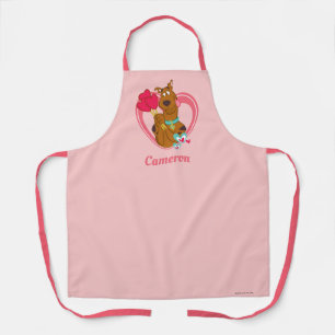 Scooby-Doo Holding Heart Lolipops Apron
