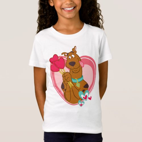 Scooby_Doo Holding Heart Lolipops T_Shirt