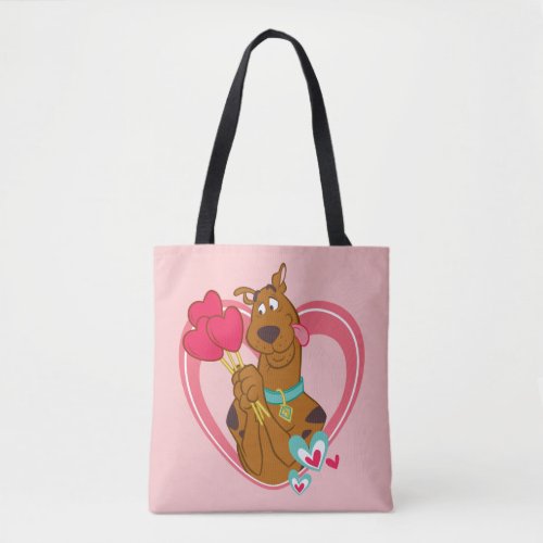 Scooby_Doo Holding Heart Lolipops Tote Bag