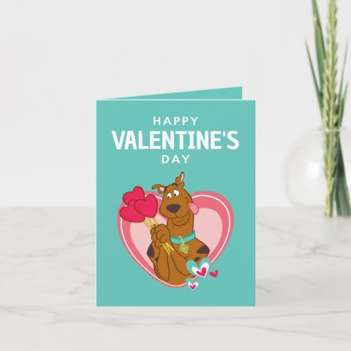 Scooby_Doo Holding Heart Lollipops Note Card
