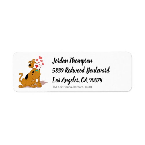 Scooby_Doo _ Holding Valentine Envelope Label