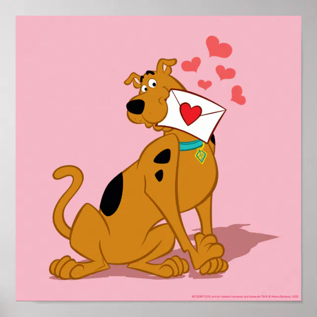 Scooby-Doo - Holding Valentine Envelope Poster | Zazzle