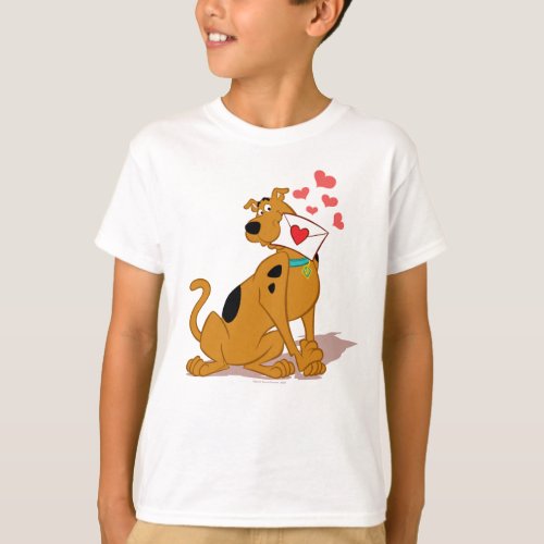 Scooby_Doo _ Holding Valentine Envelope T_Shirt