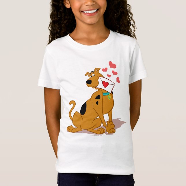Scooby-Doo - Holding Valentine Envelope T-Shirt (Front)
