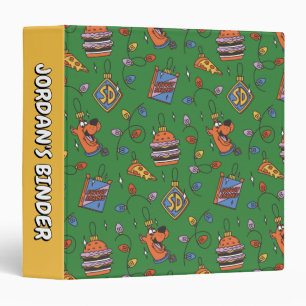 Scooby-Doo Holiday Snack Lights Pattern 3 Ring Binder