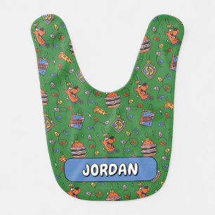Scooby-Doo Holiday Snack Lights Pattern Baby Bib