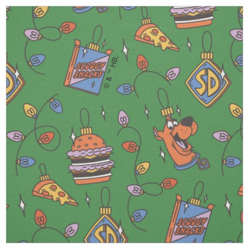Scooby-Doo Holiday Snack Lights Pattern Fabric