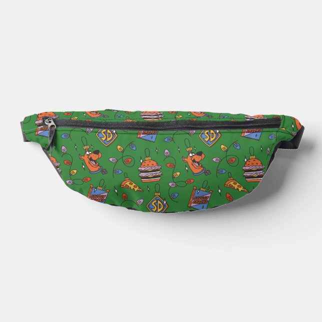 Scooby-Doo Holiday Snack Lights Pattern Fanny Pack (Lay Down)