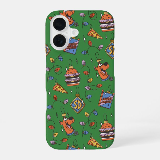 Scooby-Doo Holiday Snack Lights Pattern Iphone Case (Back)