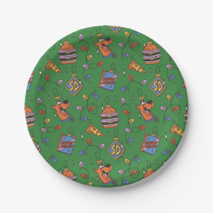 Scooby-Doo Holiday Snack Lights Pattern Paper Plates