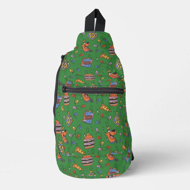 Scooby-Doo Holiday Snack Lights Pattern Sling Bag (Front)