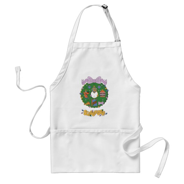 Scooby-Doo Holiday Snack Wreath Graphic Adult Apron (Front)