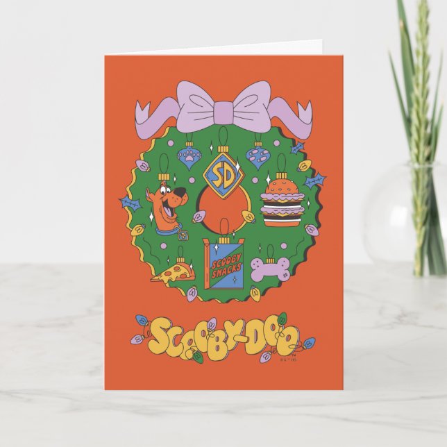 Scooby-Doo Holiday Snack Wreath Graphic Card (Front)
