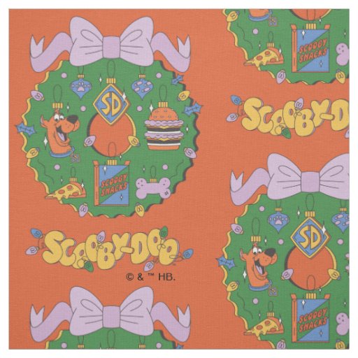 Scooby-Doo Holiday Snack Wreath Graphic Fabric