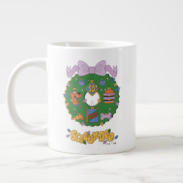 Scooby-Doo Holiday Snack Wreath Graphic Giant Coffee Mug (Left)