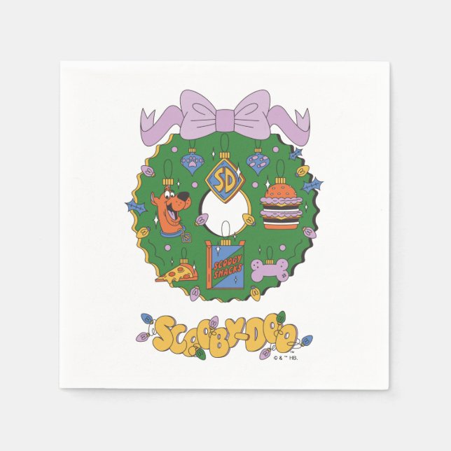 Scooby-Doo Holiday Snack Wreath Graphic Napkins (Front)
