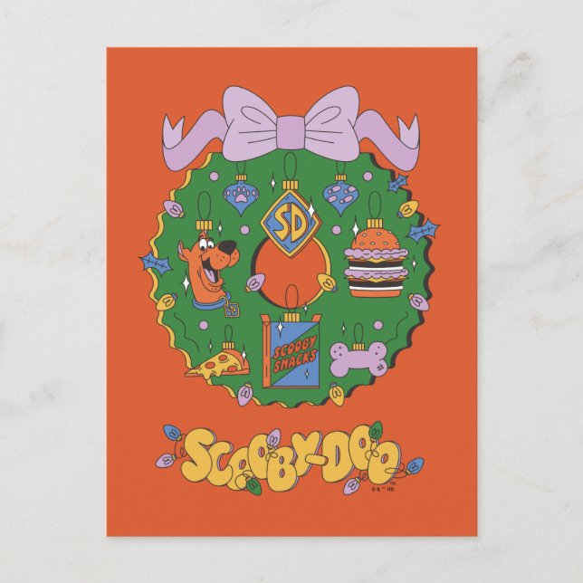 Scooby-Doo Holiday Snack Wreath Graphic Postcard (Front)