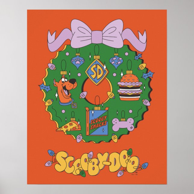 Scooby-Doo Holiday Snack Wreath Graphic Poster (Front)