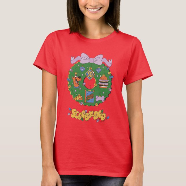 Scooby-Doo Holiday Snack Wreath Graphic T-Shirt (Front)