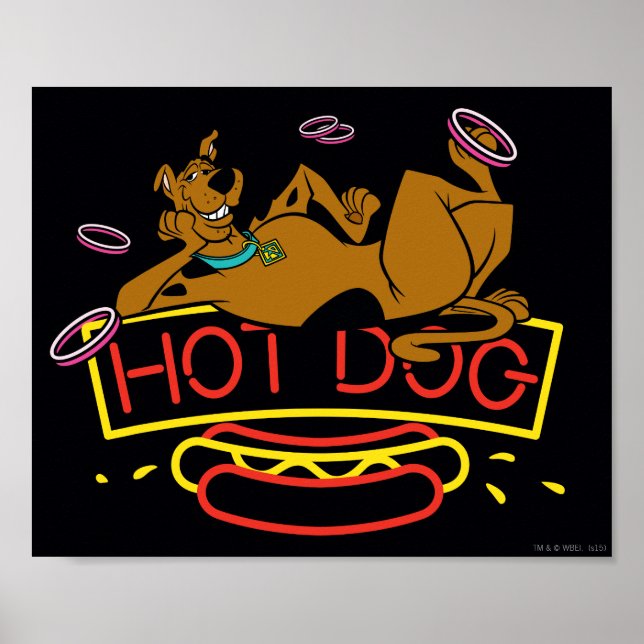 Scooby-Doo Hot Dog Neon Sign (Front)