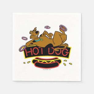 Scooby-Doo Hot Dog Neon Sign Paper Napkins