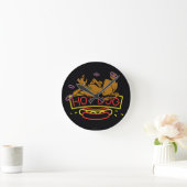 Scooby-Doo Hot Dog Neon Sign Round Clock (Home)