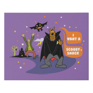 Scooby-Doo I Vant a Scooby Snack Faux Canvas Print