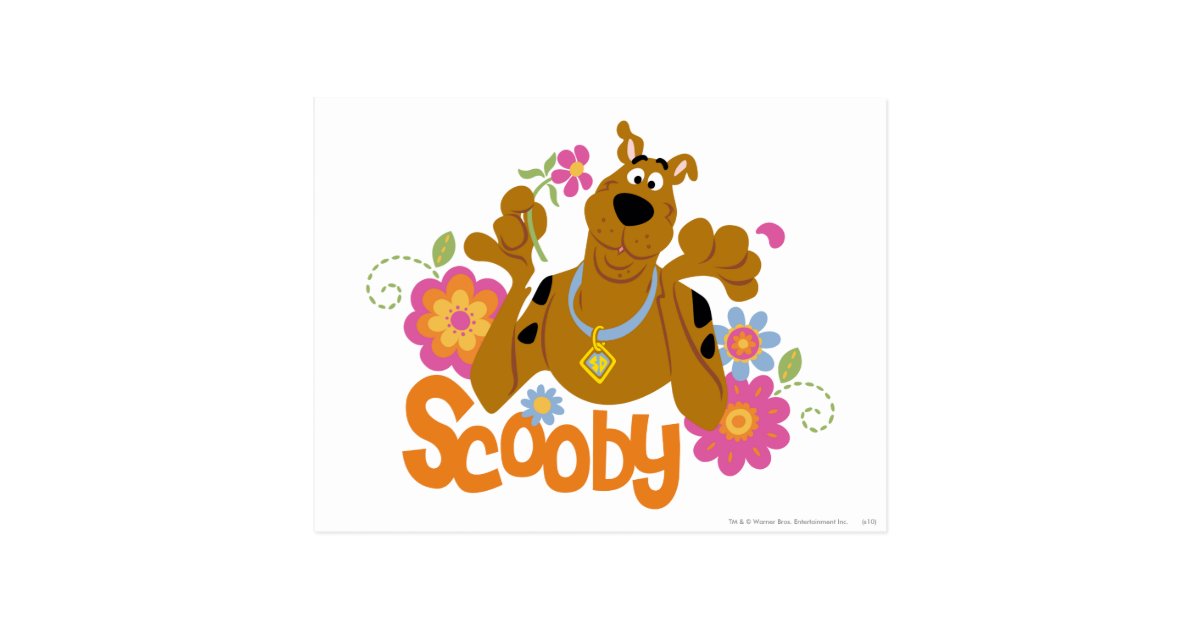 Scooby-Doo In Flowers Postcard | Zazzle.com