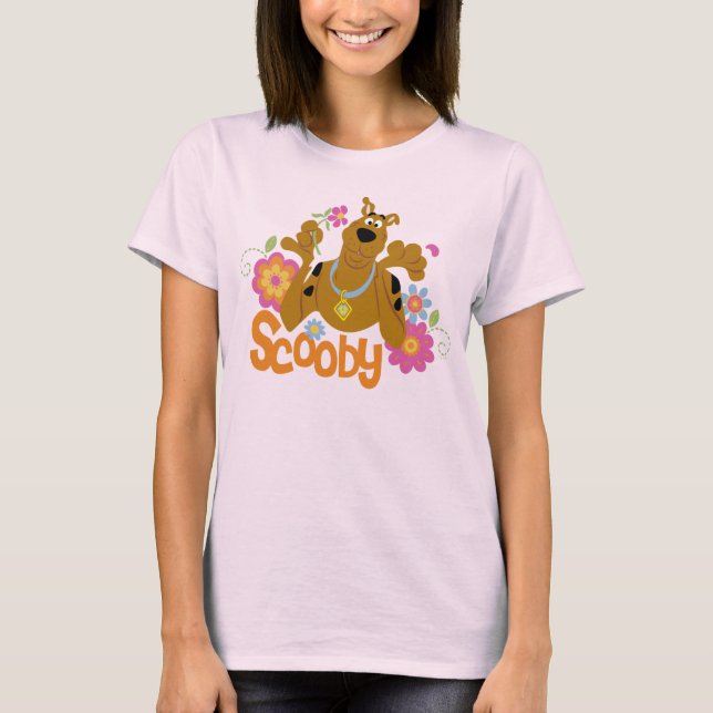 Scooby-Doo In Flowers T-Shirt (Front)