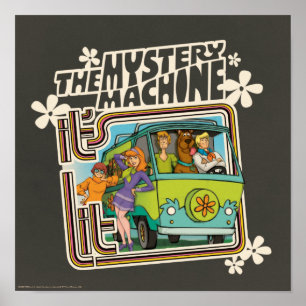 Scooby-Doo "It's Lit" Mystery Machine Graphic Poster