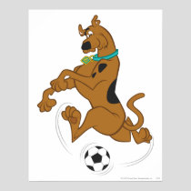 Scooby-Doo Kicking Soccer Ball Poster