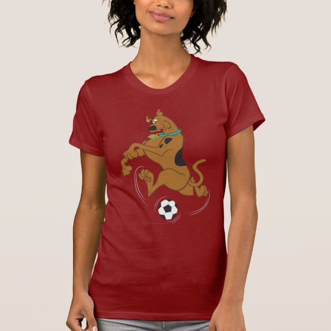 Scooby-Doo Kicking Soccer Ball T-Shirt (Front)