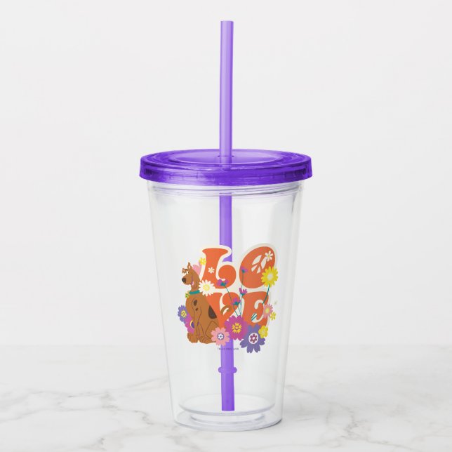Scooby-Doo "Love" Acrylic Tumbler (Front)