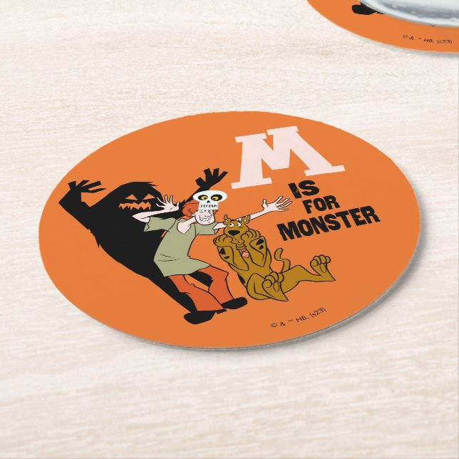 Scooby-Doo | M is for Monster Round Paper Coaster (Angled)