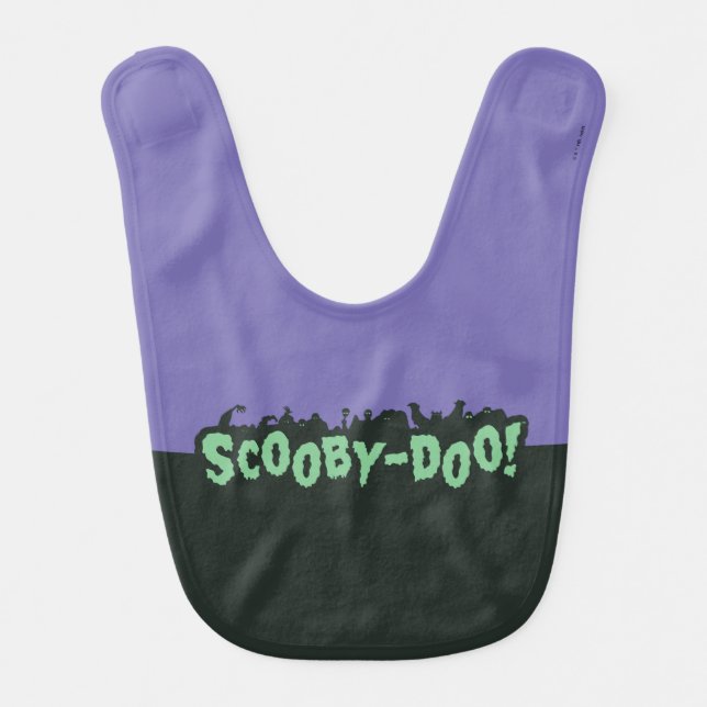 Scooby-Doo! Monster Silhouette Logo Baby Bib (Front)
