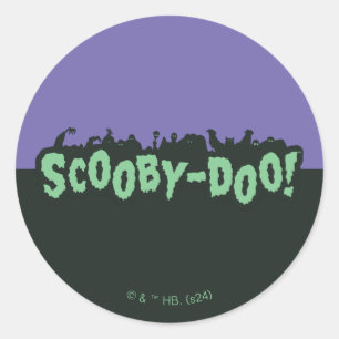 Scooby-Doo! Monster Silhouette Logo Classic Round Sticker