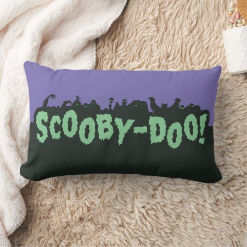 Scooby_Doo Monster Silhouette Logo Lumbar Pillow