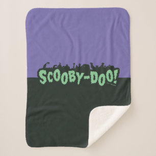 Scooby-Doo! Monster Silhouette Logo Sherpa Blanket