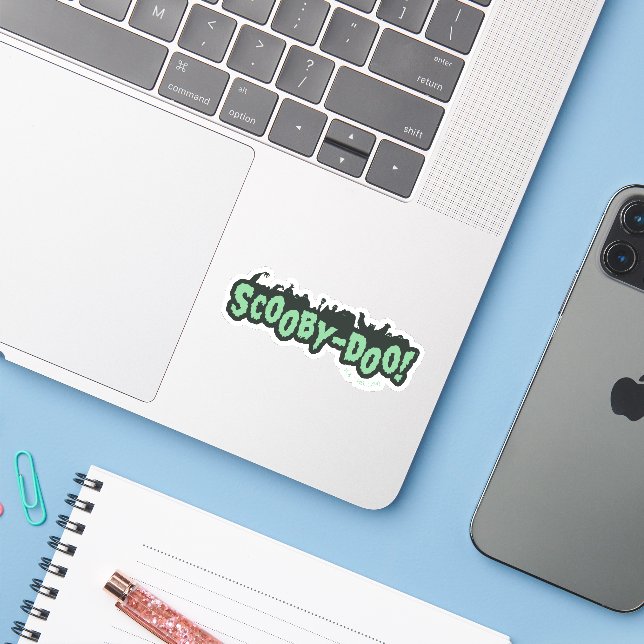 Scooby-Doo! Monster Silhouette Logo Sticker (Laptop w/ iPhone)