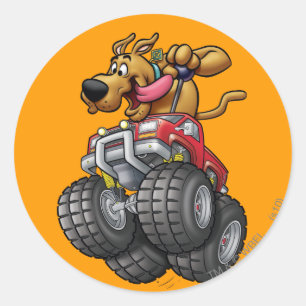 Scooby Doo-Monster Truck Classic Round Sticker