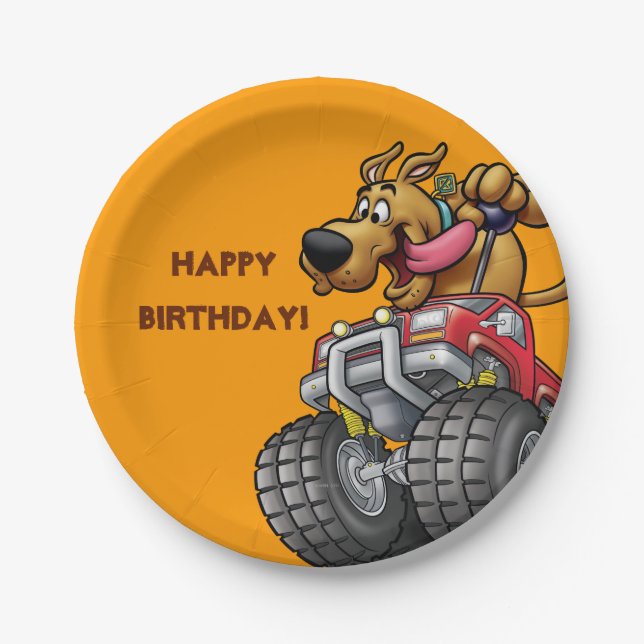 Scooby Doo-Monster Truck Paper Plates (Front)