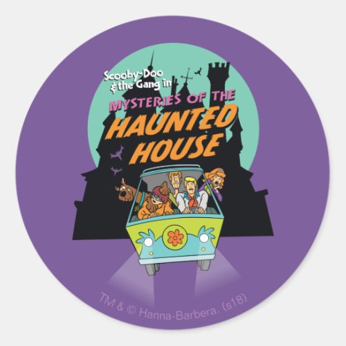 Scooby_Doo Mysteries Of The Haunted House Classic Round Sticker