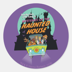 Scooby-Doo "Mysteries Of The Haunted House" Classic Round Sticker