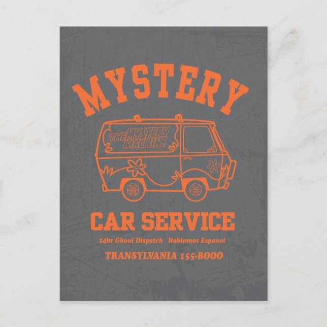 Scooby-Doo "Mystery Car Service" Graphic Postcard (Front)