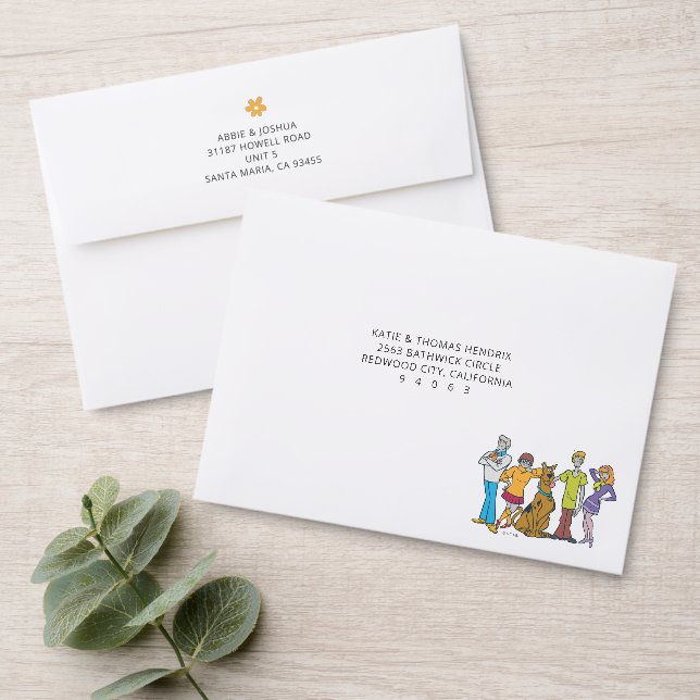 Scooby Doo Mystery Inc Gang Addressed Envelopes (Wood)