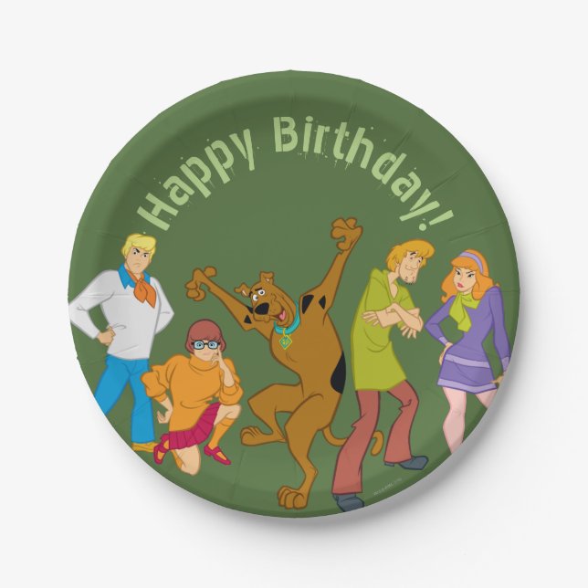 Scooby-Doo Mystery Inc. Whole Gang Paper Plates (Front)