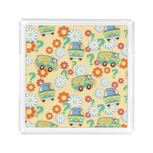 Scooby-Doo Mystery Machine Flower Pattern Acrylic Tray